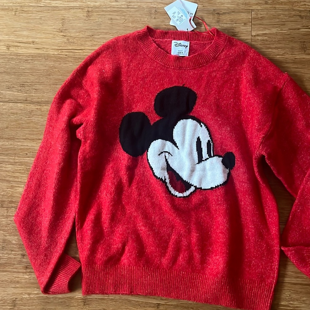 Official Disney Mickey Mouse sweater, oversized, size small. New with tags.
